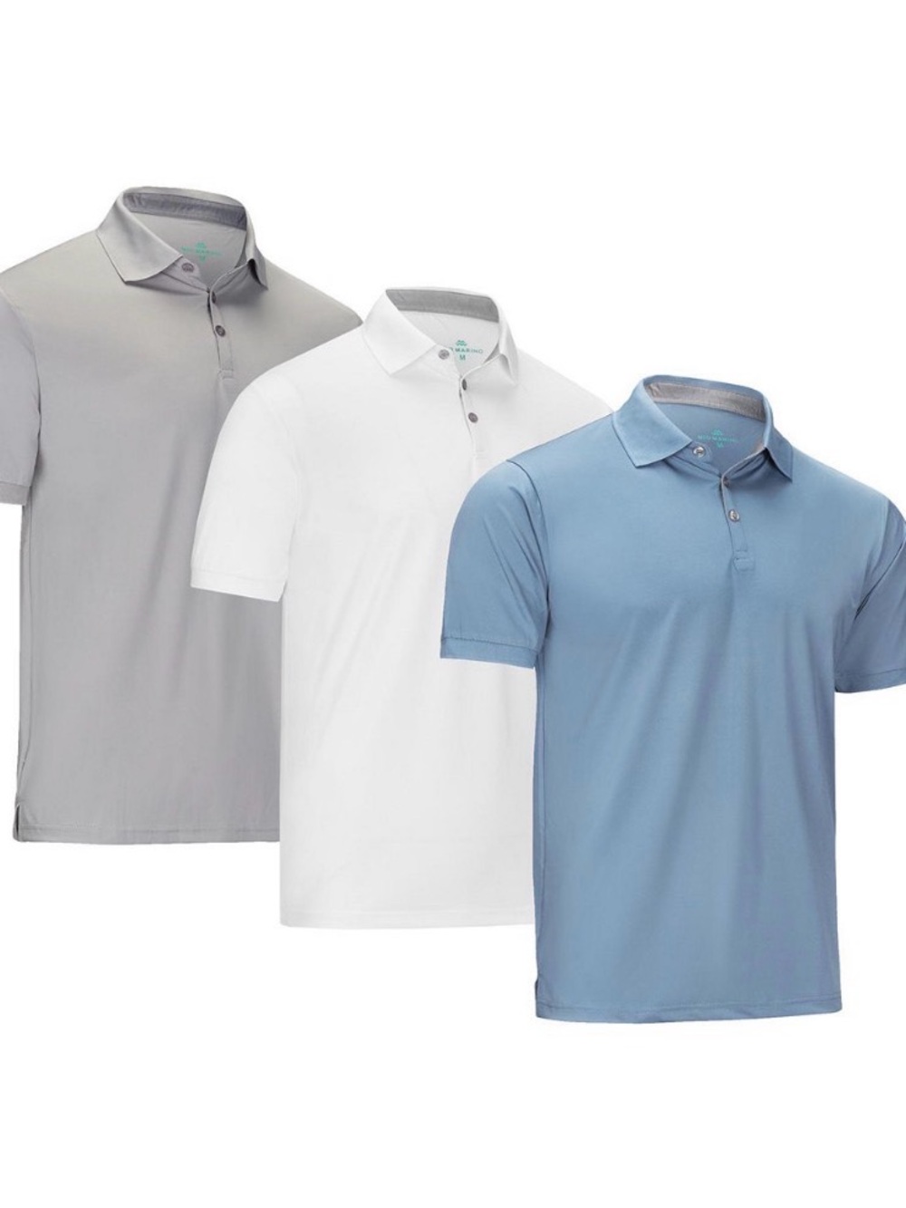 Men's Lightweight Performance Stretch Golf Polo Shirt - 3 Pack
